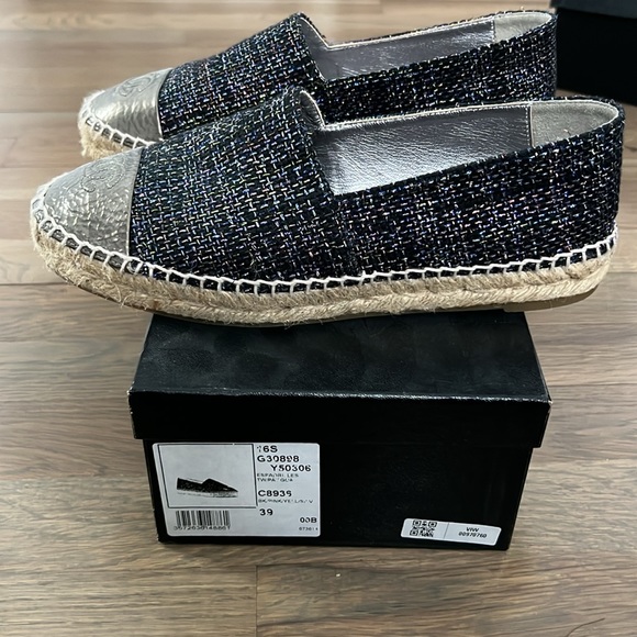 100% Authentic Chanel Tweed Espadrilles Size 39 - Picture 4 of 7